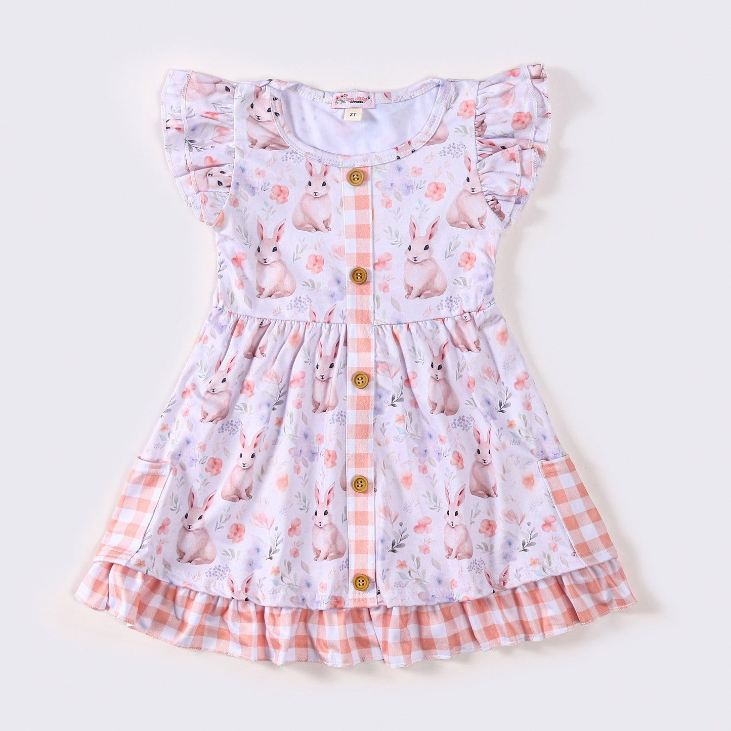 Peach Bunnyhop Romper/Dress