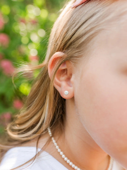 White Pearl Earrings