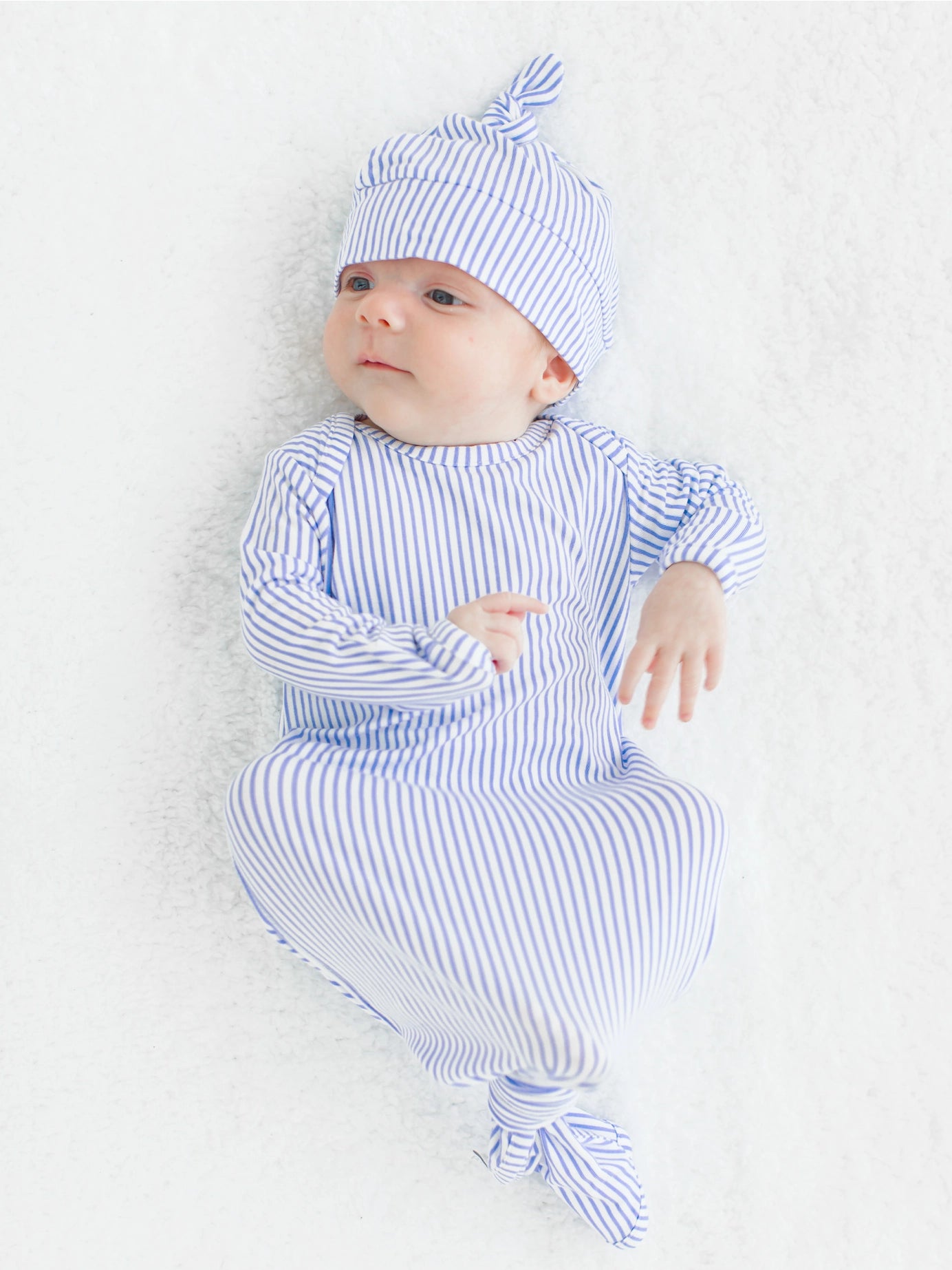 Knotted Sleep Gown & Hat Set