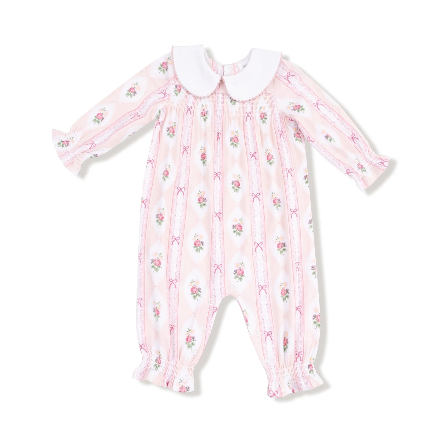 Ogee Smocked Long Sleeve Romper