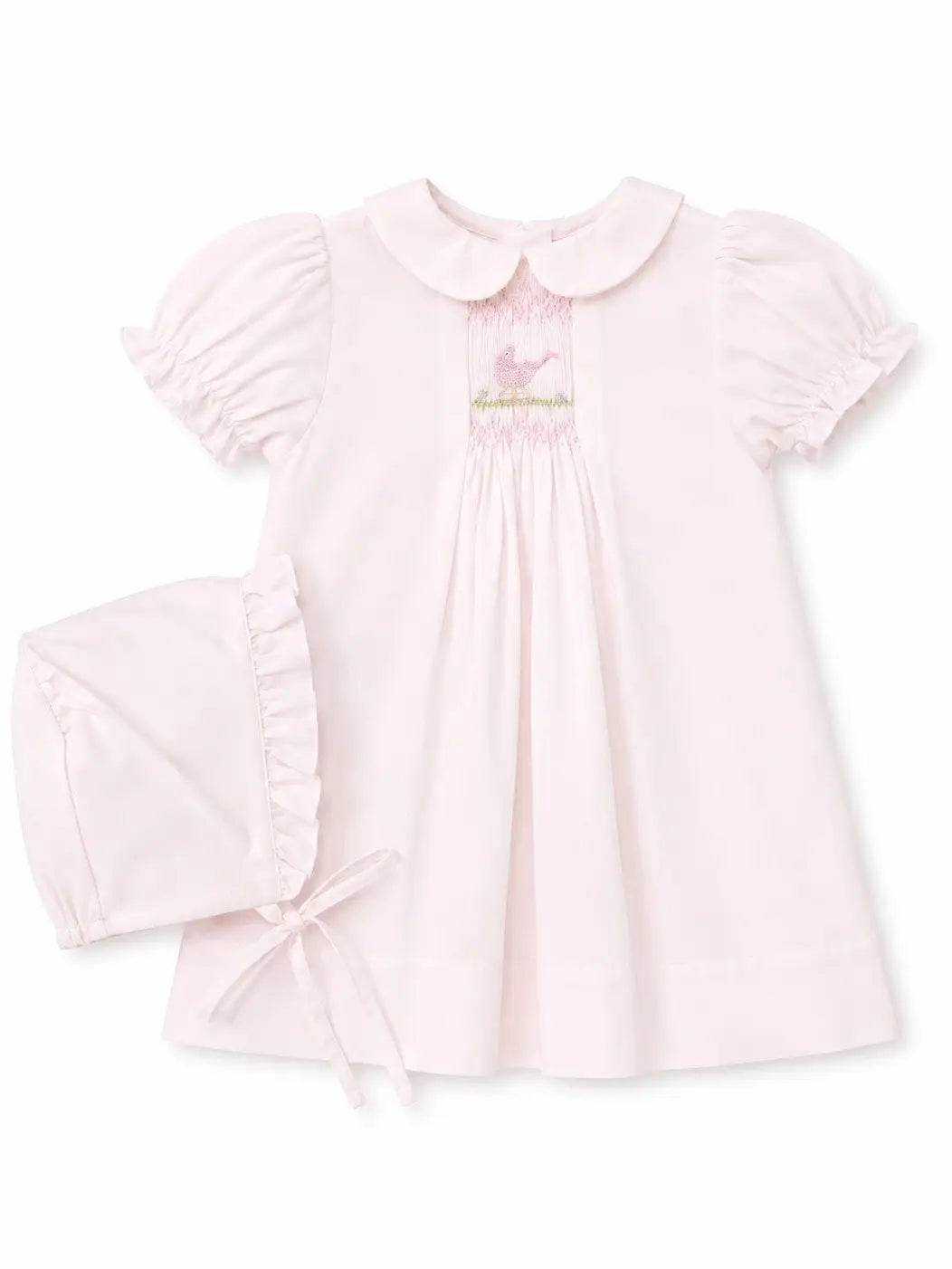 Smocked Carriage Dress and Bonnet Set
