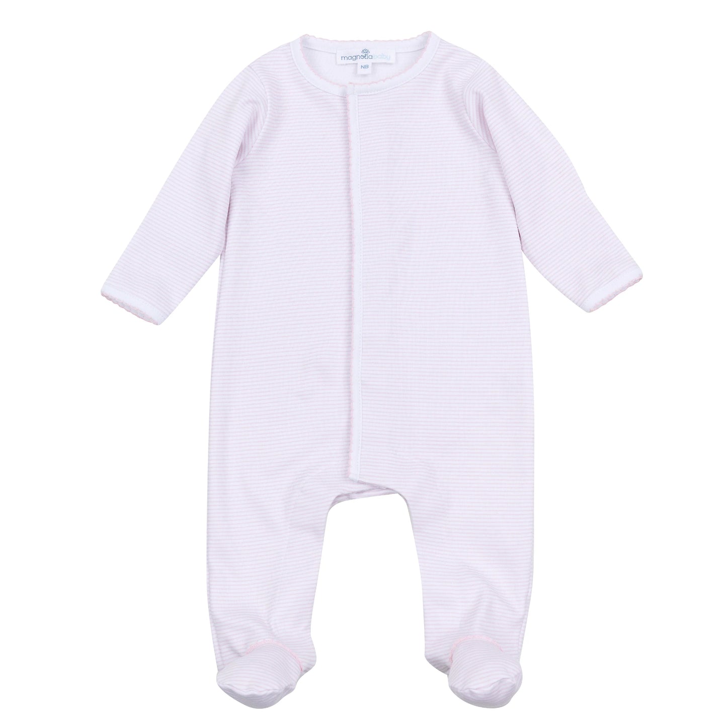 Mini Stripes Pink Footie