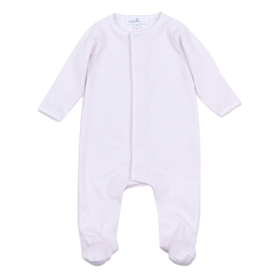 Mini Stripes Pink Footie