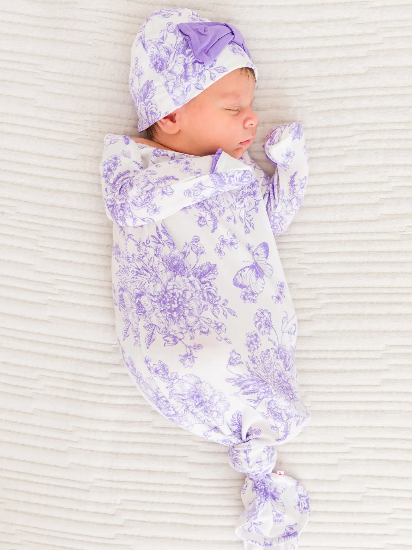 Knotted Sleep Gown & Hat Set
