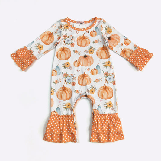 Floral Pumpkin Romper/Dress