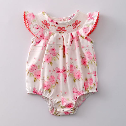 Rose Smocked Bubble/Dress
