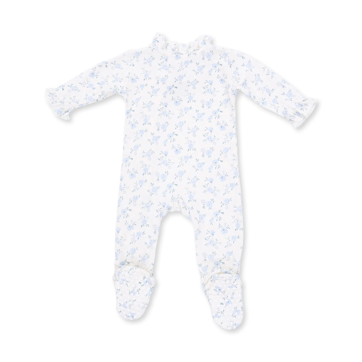 Kimono Ruffle Footie- Rose Briar