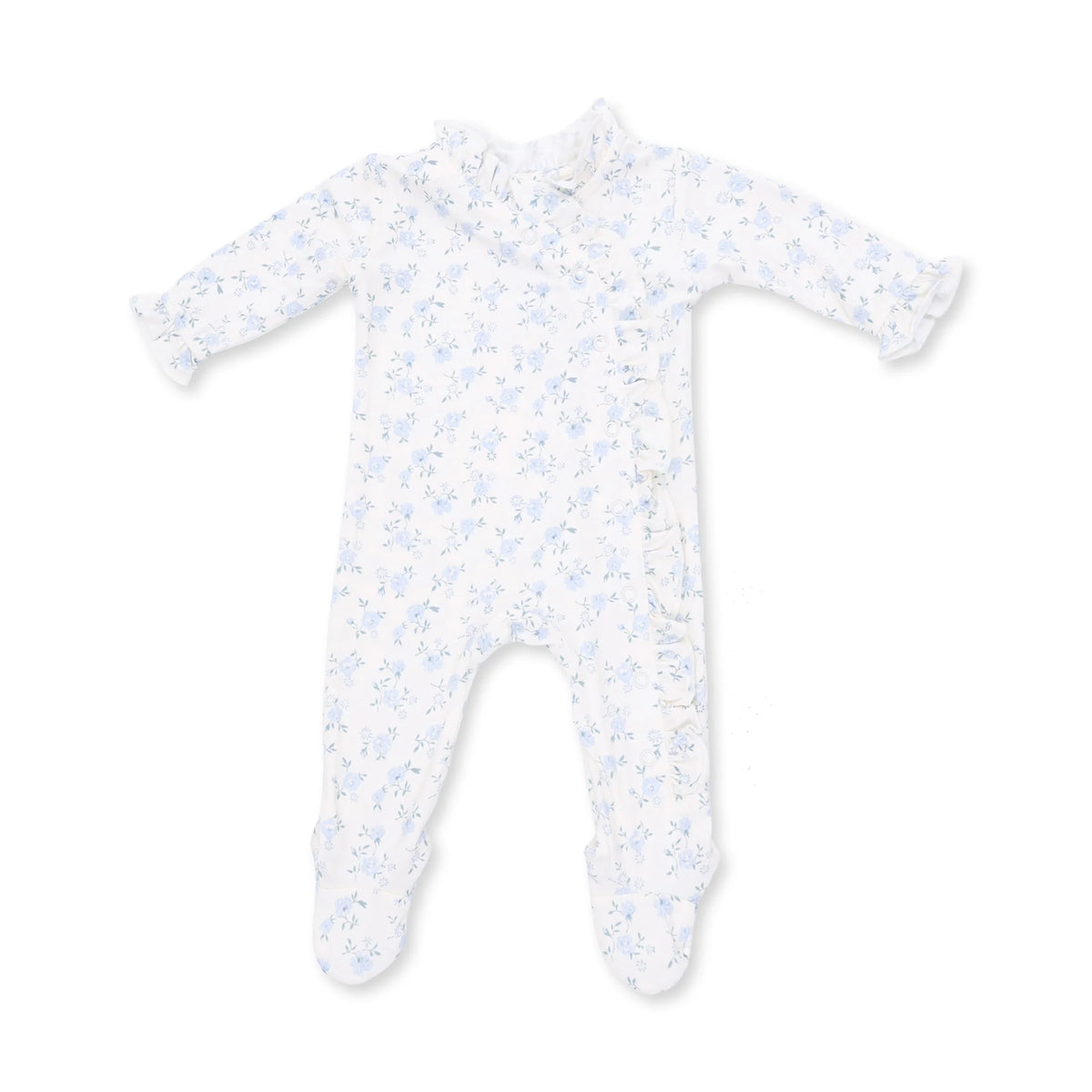 Kimono Ruffle Footie- Rose Briar