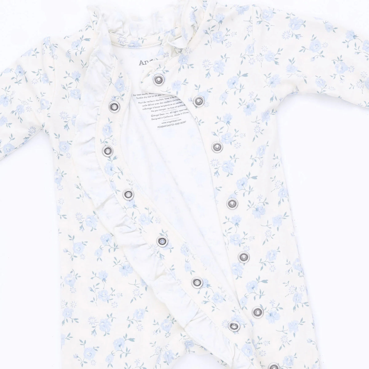 Kimono Ruffle Footie- Rose Briar