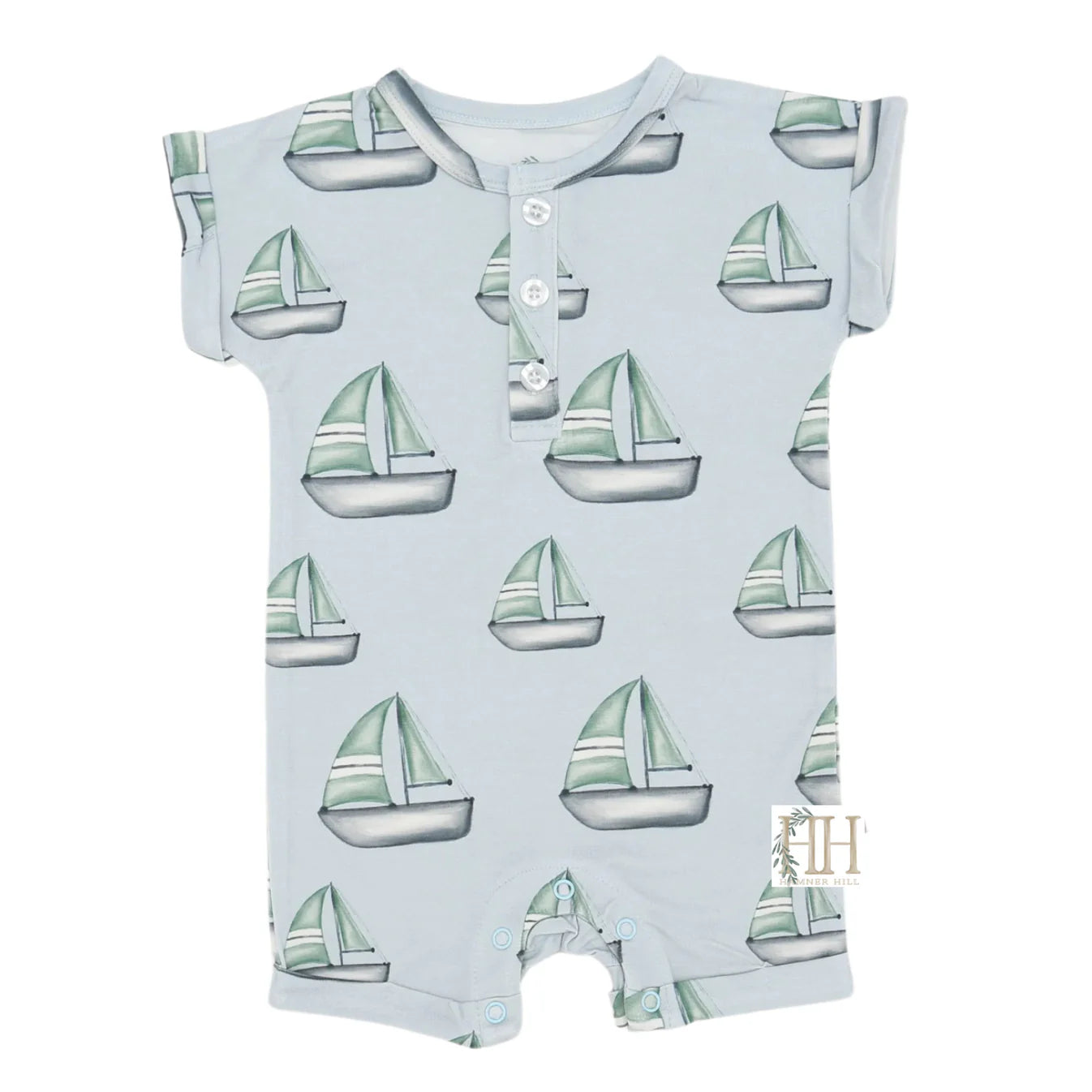 Boys Button Romper