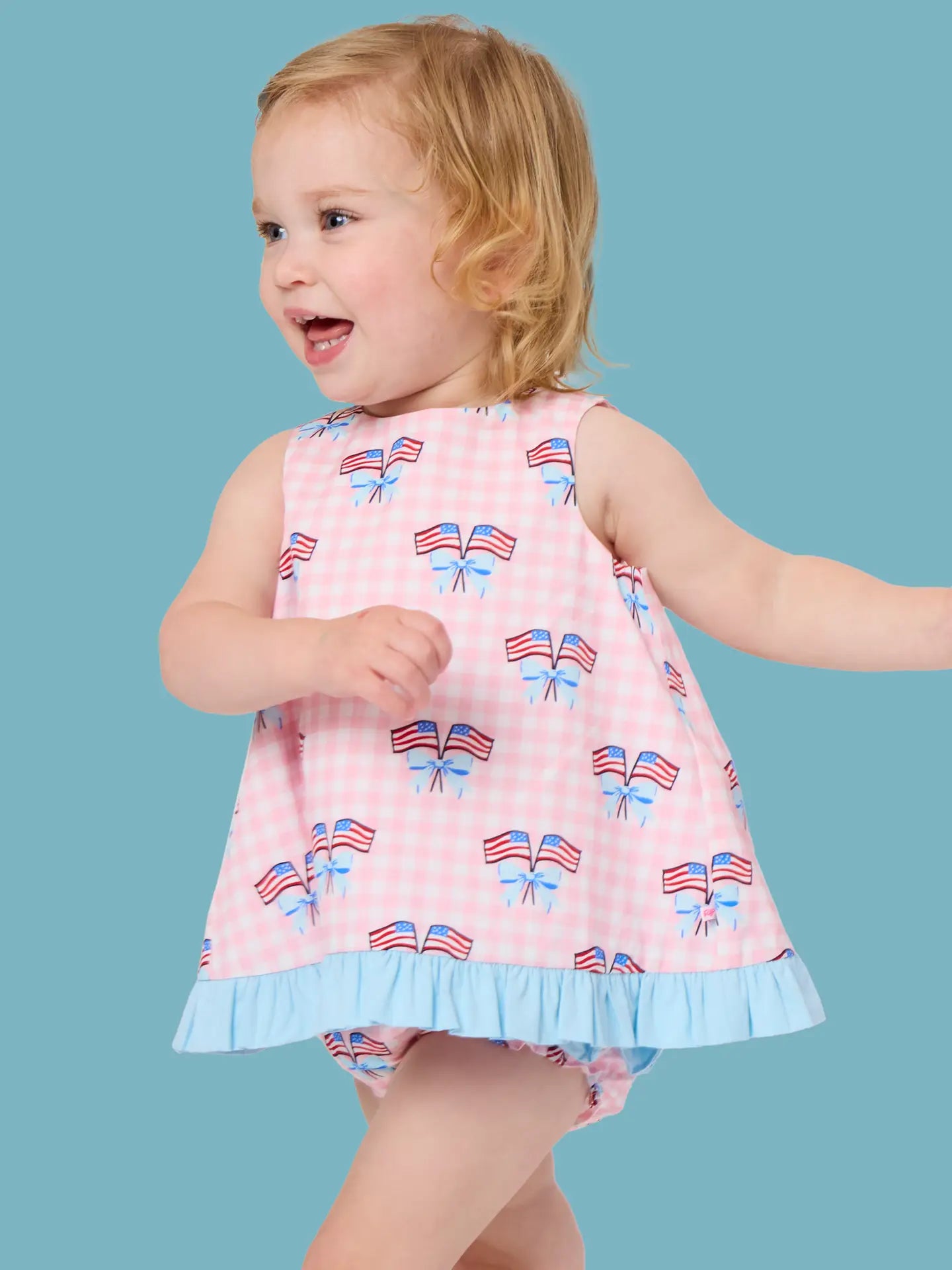 Pink Patriotic Gingham