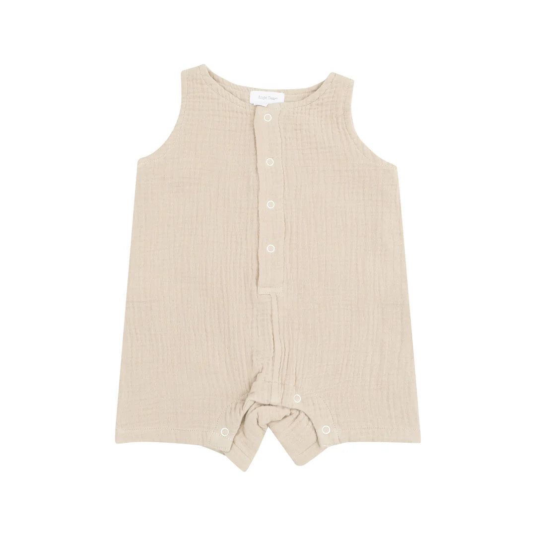 Tan Muslin Romper