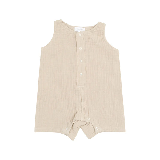 Tan Muslin Romper