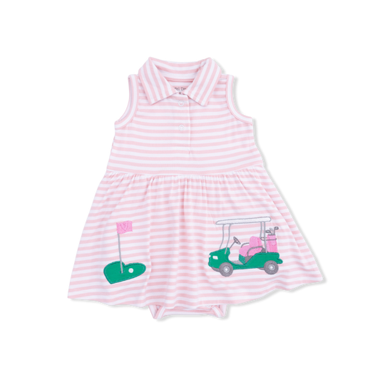 Striped Golf Polo Dress