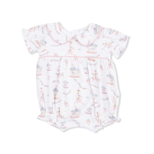 Puff Sleeve Bubble- Carousel w/ Bows