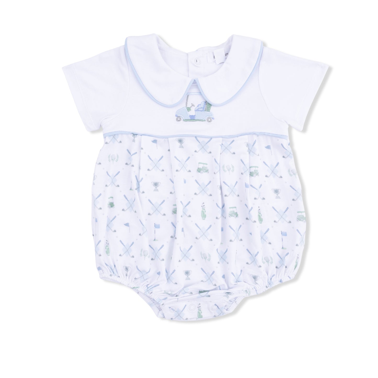 Golf Trellis Blue Pleat Bubble
