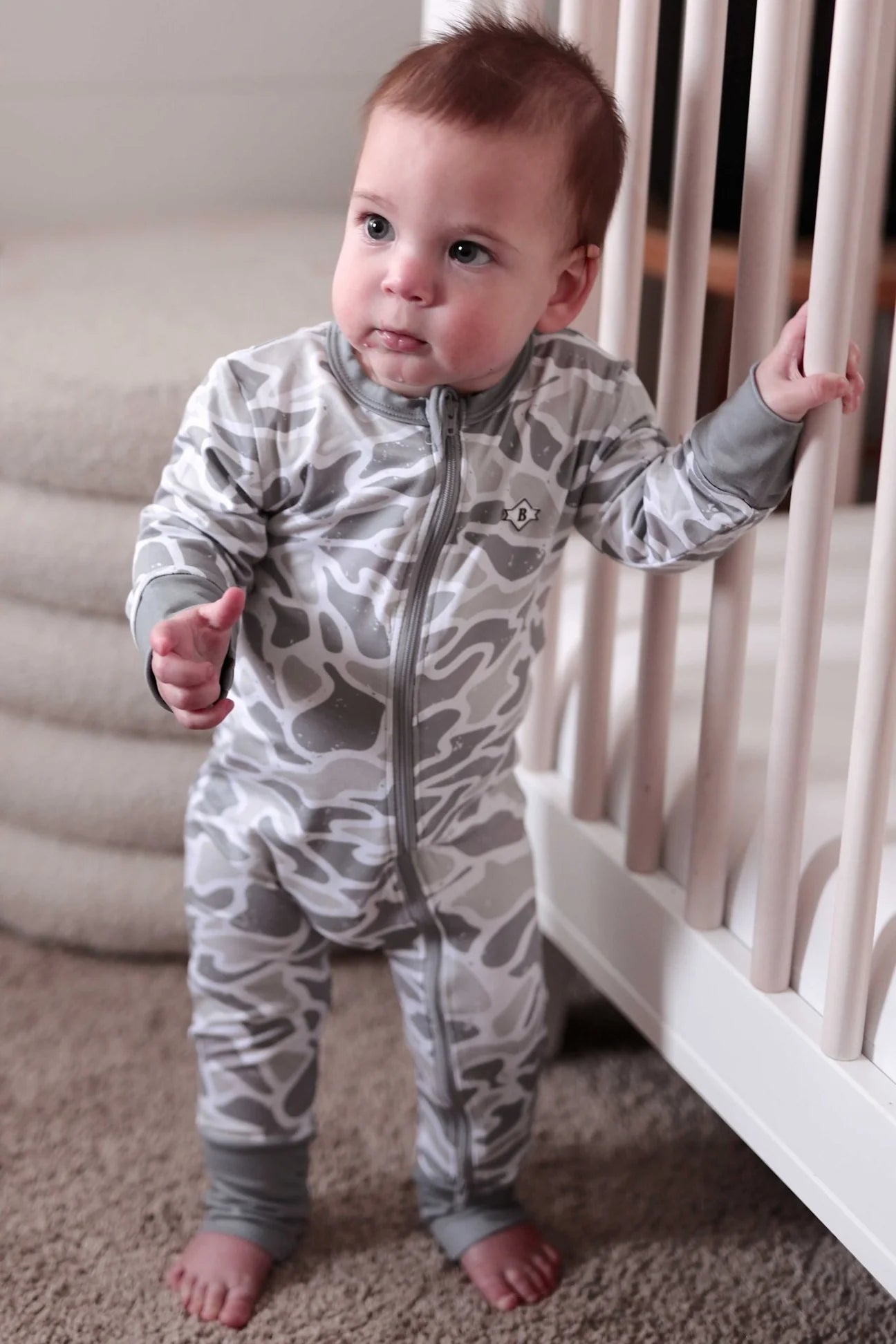 White Camo Onesie