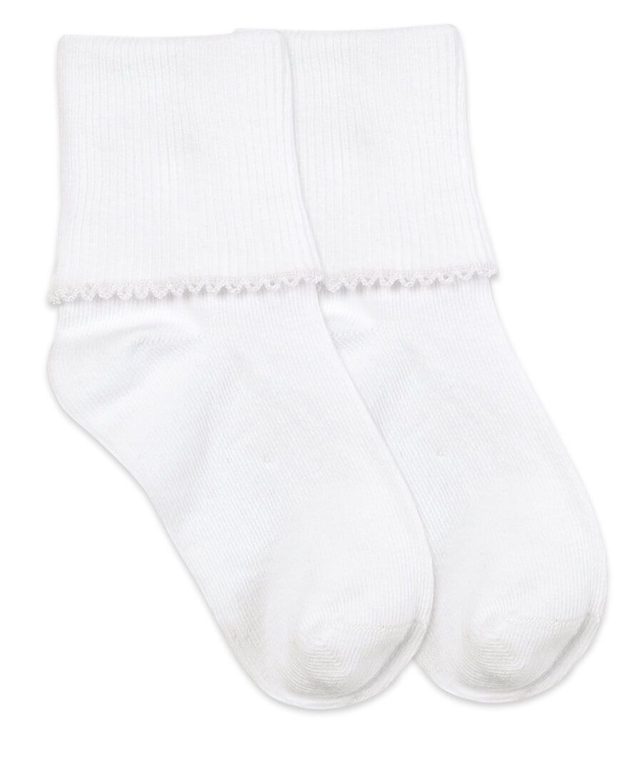 Smooth Toe Tatted Edge Socks