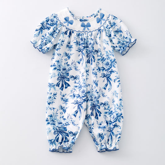 Smocked Oxford Waverly Romper/Dress