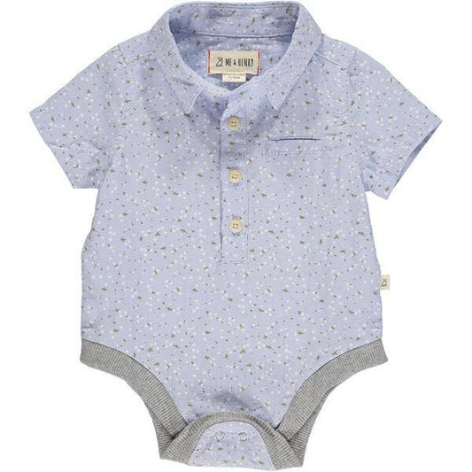 Blue Floral onesie