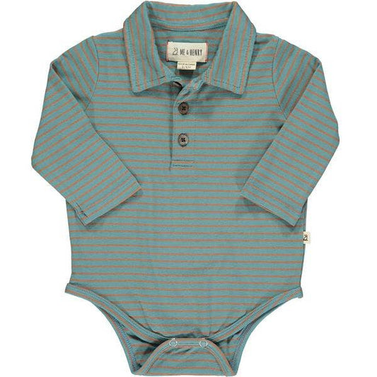 Seymour Blue stripe Polo Onesie