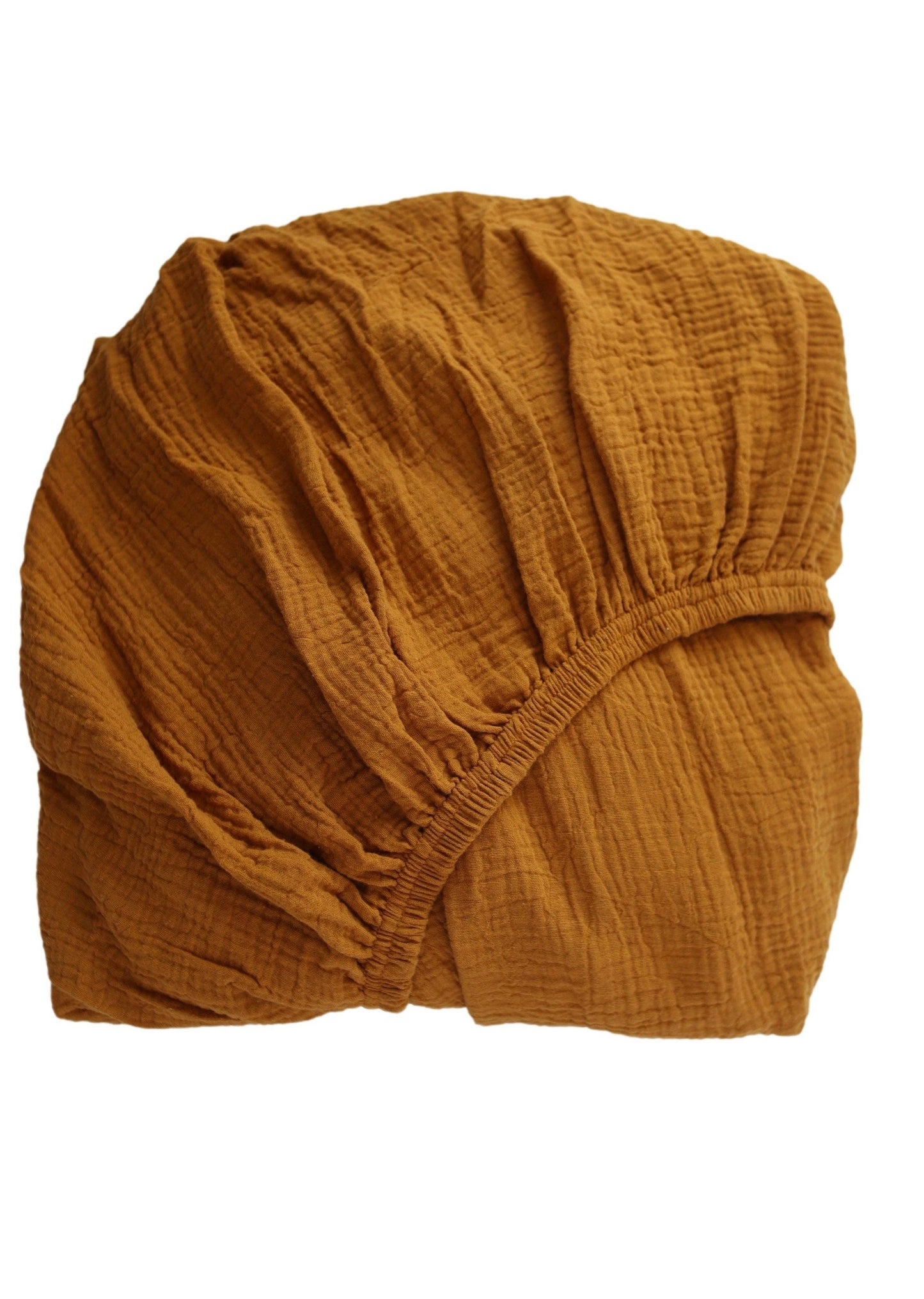Mustard Cotton Muslin Crib Sheet