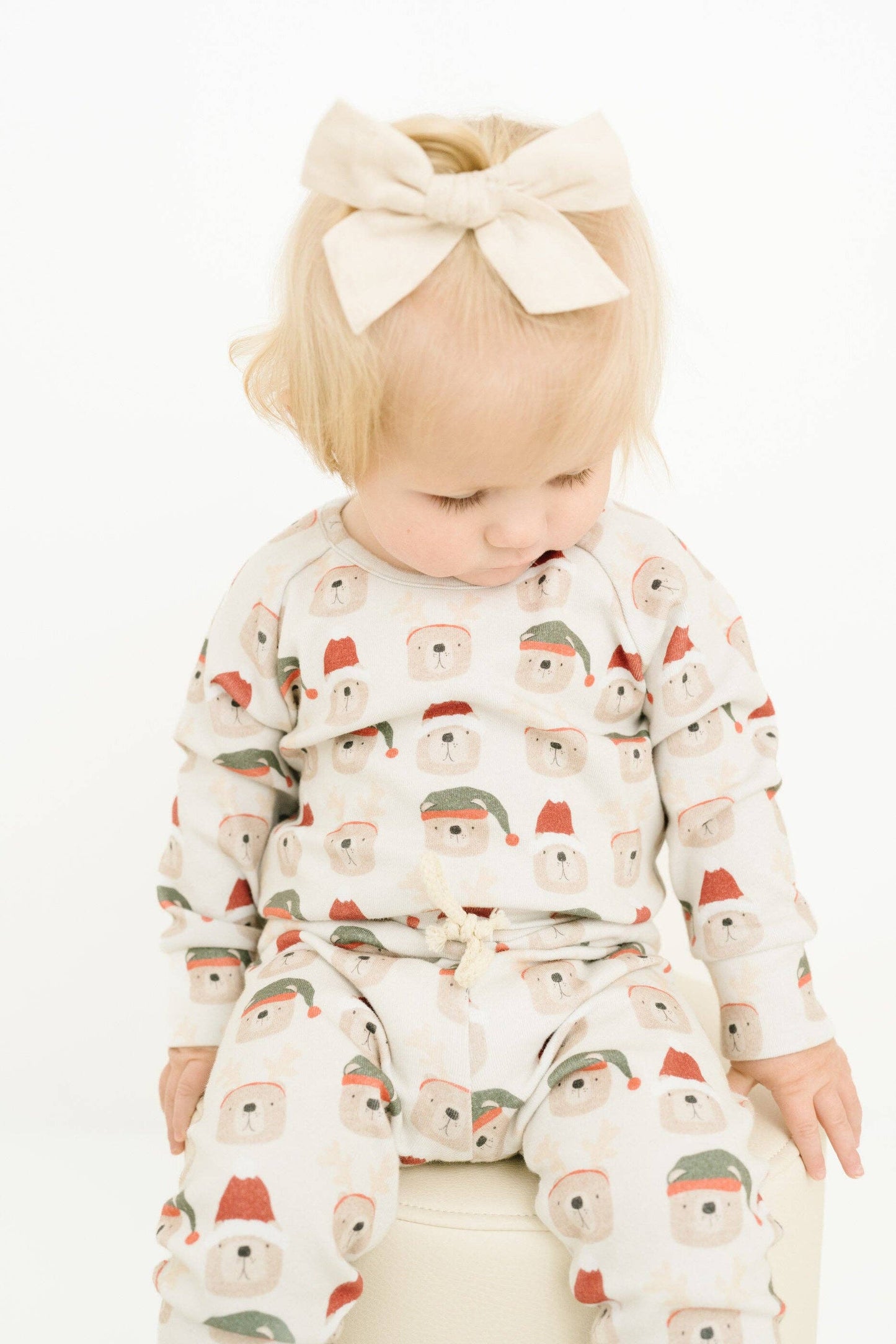 Beige Christmas Bears Lounge Set